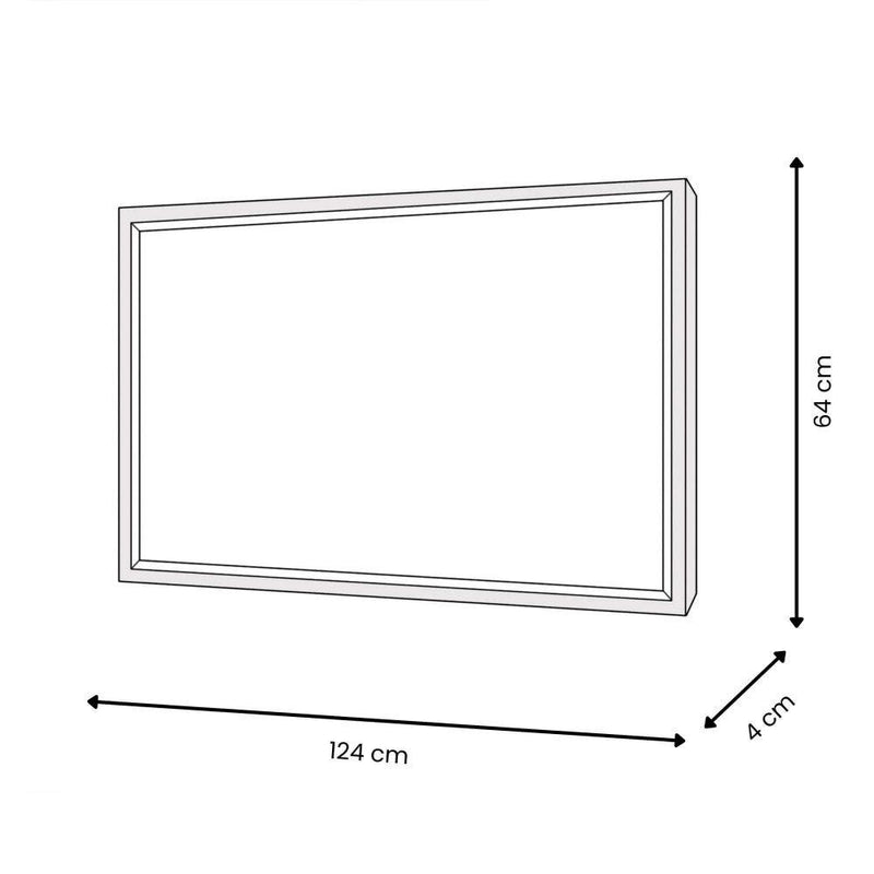 Abstraktes mehrfarbiges Gemälde auf sanftem Hintergrund aus Plexiglas. 64 x 124 cm - Designerobjekte.com