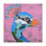 Acryl-Gemälde Pfau Wanddekoration handgemalt. - Designerobjekte.com