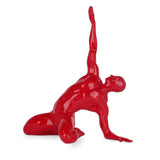 Anrufung rot. Moderne figurative Skulptur aus lackiertem Harz - Designerobjekte.com