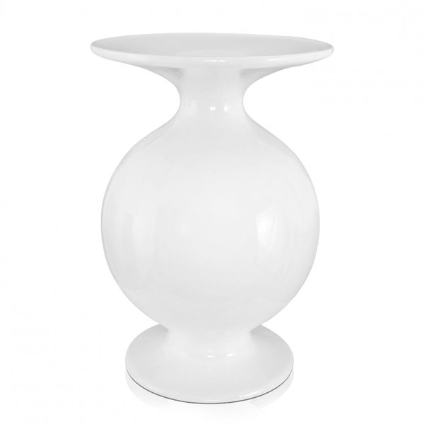 Bauchige Vase. Klassische moderne Vase aus Fiberglas mit lackiertem Finish - Designerobjekte.com