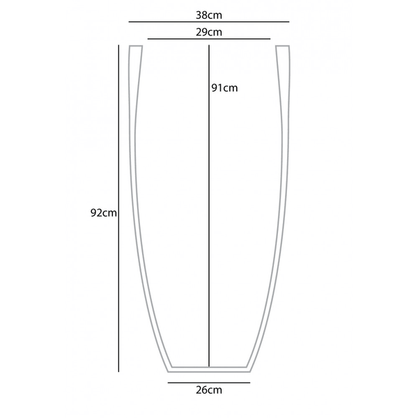 Bullet Designer Vase. Neoklassizistische Vase aus Glasfaserkunststoff, verziert mit goldfarbener Metallfolie - Designerobjekte.com