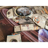 Collage - Bild Astronaut. 3D-Effekt-Bild in Collagetechnik, gerahmt und geschützt durch eine Glasfront - Designerobjekte.com