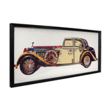 Collage - Bild Oldtimer. 55 x 120 cm. 3D-Effekt-Bild in Collagetechnik, gerahmt und geschützt durch eine Glasfront - Designerobjekte.com