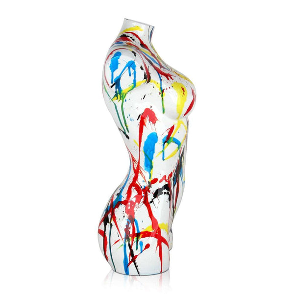 Damentorso. Pop Art Skulptur Pop Art aus Harz, von Hand dekoriert - Designerobjekte.com