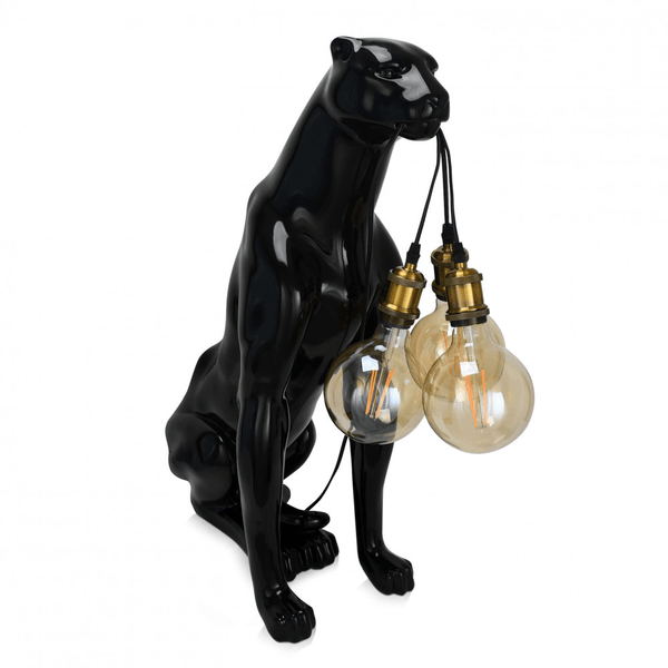 Designer Leuchte Boden Panther Lampe Tier Statue - Designerobjekte.com