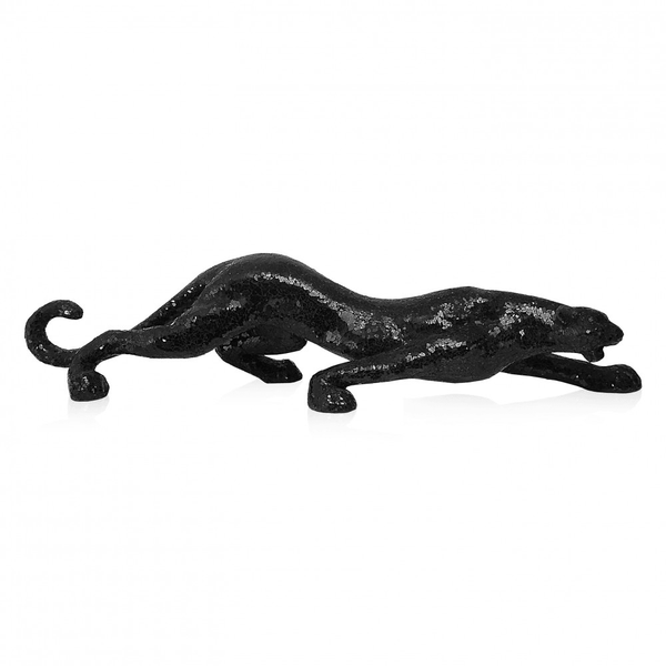 Designer Skulptur Panther. Skulptur aus gebrochenem Glas - Designerobjekte.com