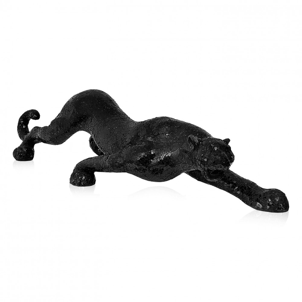 Designer Skulptur Panther. Skulptur aus gebrochenem Glas - Designerobjekte.com