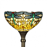 Designer Tiffany Deckenfluter Lampe Libelle gelb - Designerobjekte.com