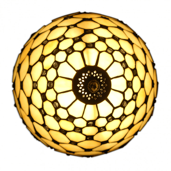 Designer Tiffany Lampe Nachttischlampe mit Edelsteinen - Designerobjekte.com