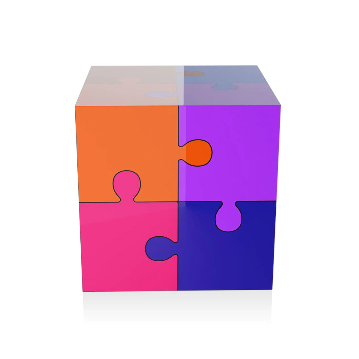 Praktischer Beistelltisch Puzzle, leicht und mobil, bietet eleganten Ablageplatz für Getränke oder Bücher.