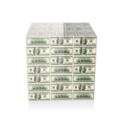 Beistelltisch Dollar in grün, 50 x 50 cm, modernes Design, ideal für Wohnzimmer und elegante Akzente.