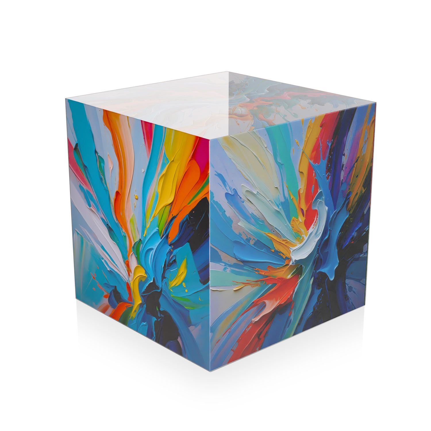 Kleiner Tisch Abstrakte Strömungen - modernes Kunststück in kompakten 50 x 50 cm, perfekt für Wohnzimmer und Schlafzimmer.