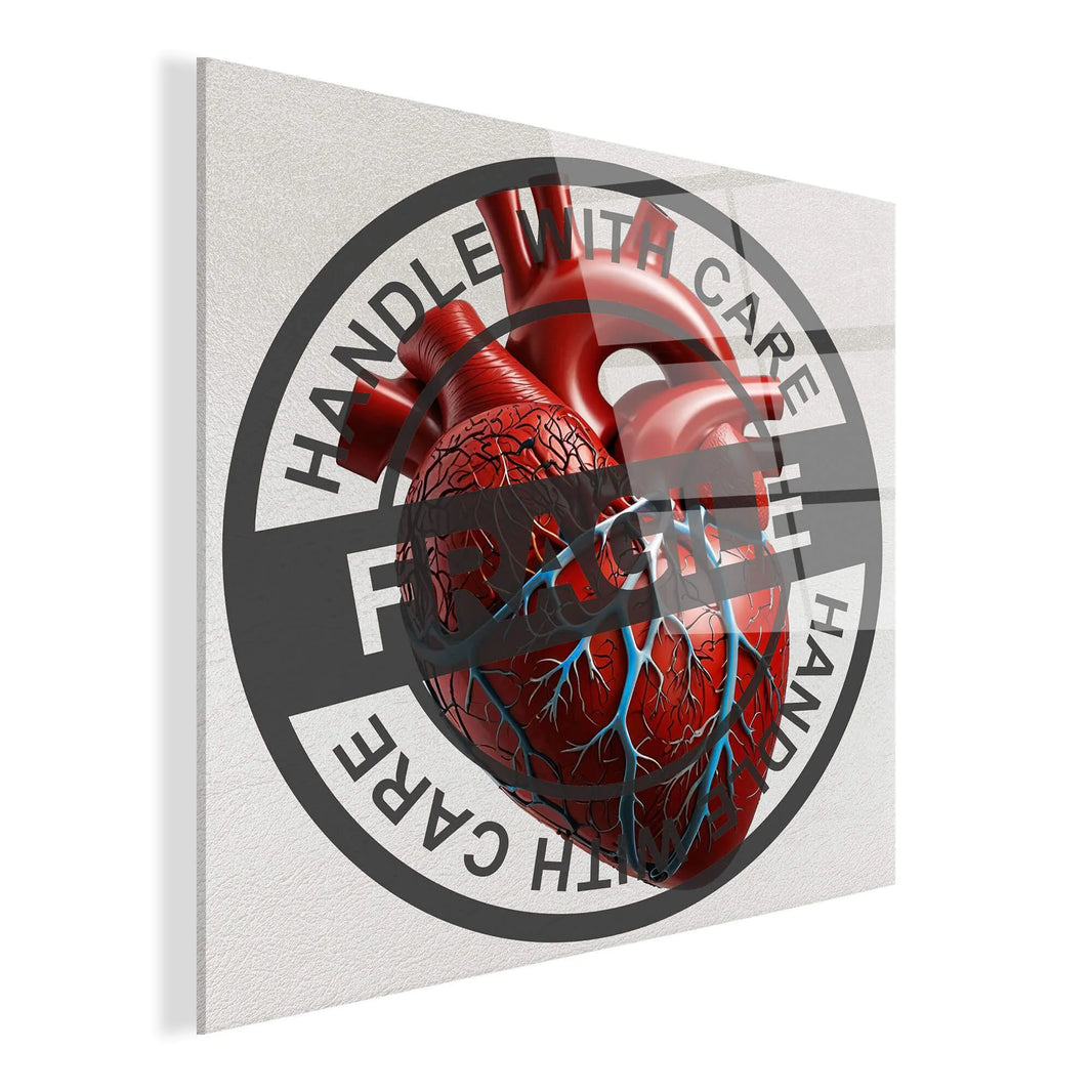 Detailansicht des modernen Acrylbildes mit Quadrodruck auf glänzendem Methacrylat-Panel, die künstlerischen Details und Farbintensität hervorhebend, ideal für moderne Wohn- und Arbeitsräume.