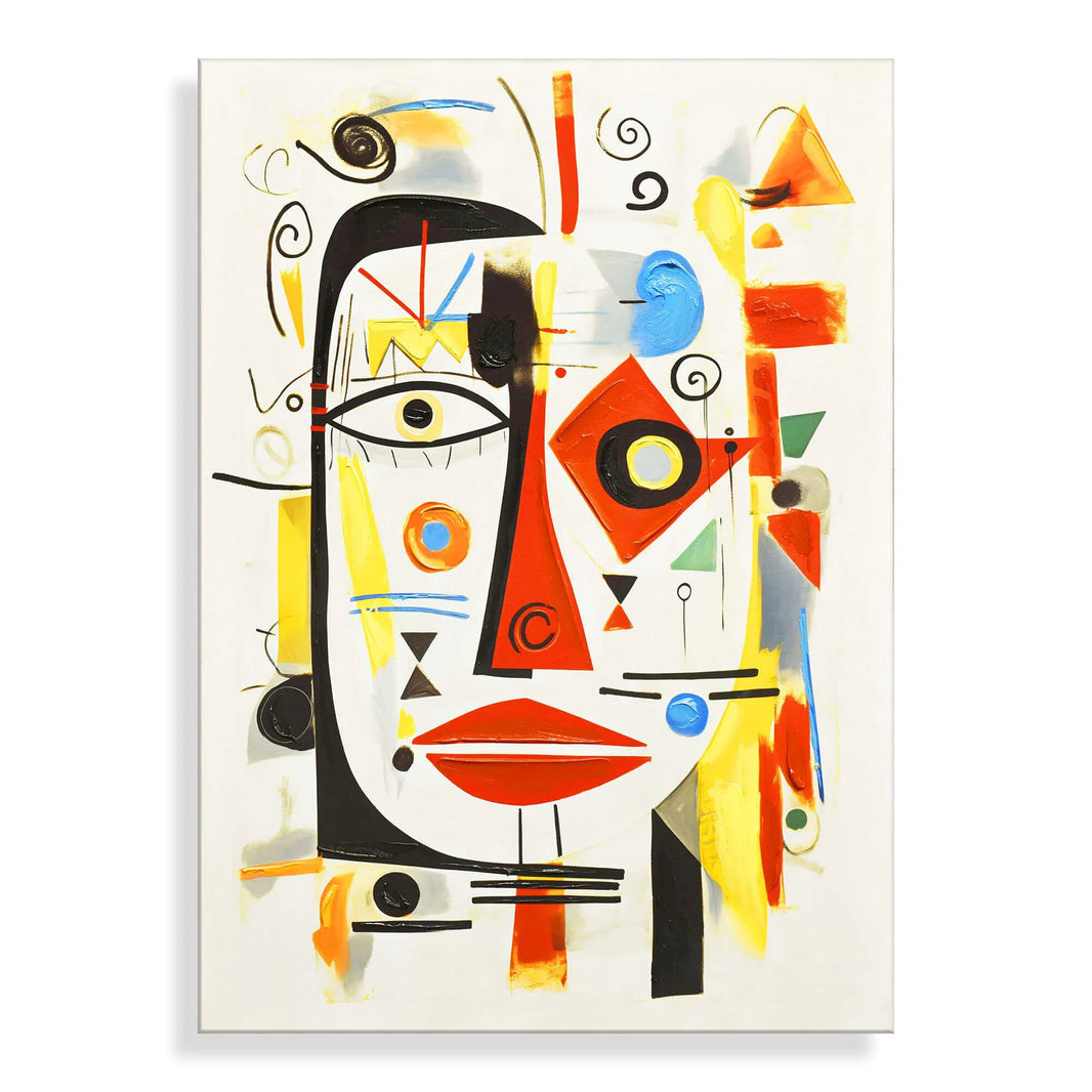 Acrylbild ‚Hommage an Picasso 1‘ – Modernes Design mit hochwertigem Methacrylat, perfekt für kreative Raumgestaltungen und lebendige Atmosphäre.