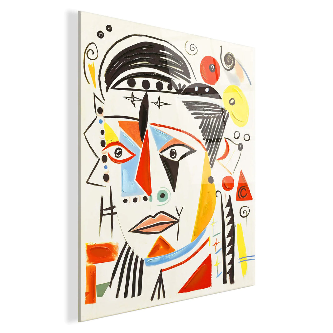 Acrylbild "Hommage An Picasso 2" - modernes Kunstwerk aus hochwertigem Methacrylat, das die lebendige Farbentiefe und Detailgenauigkeit eines Meisterwerks von Pablo Picasso verkörpert.