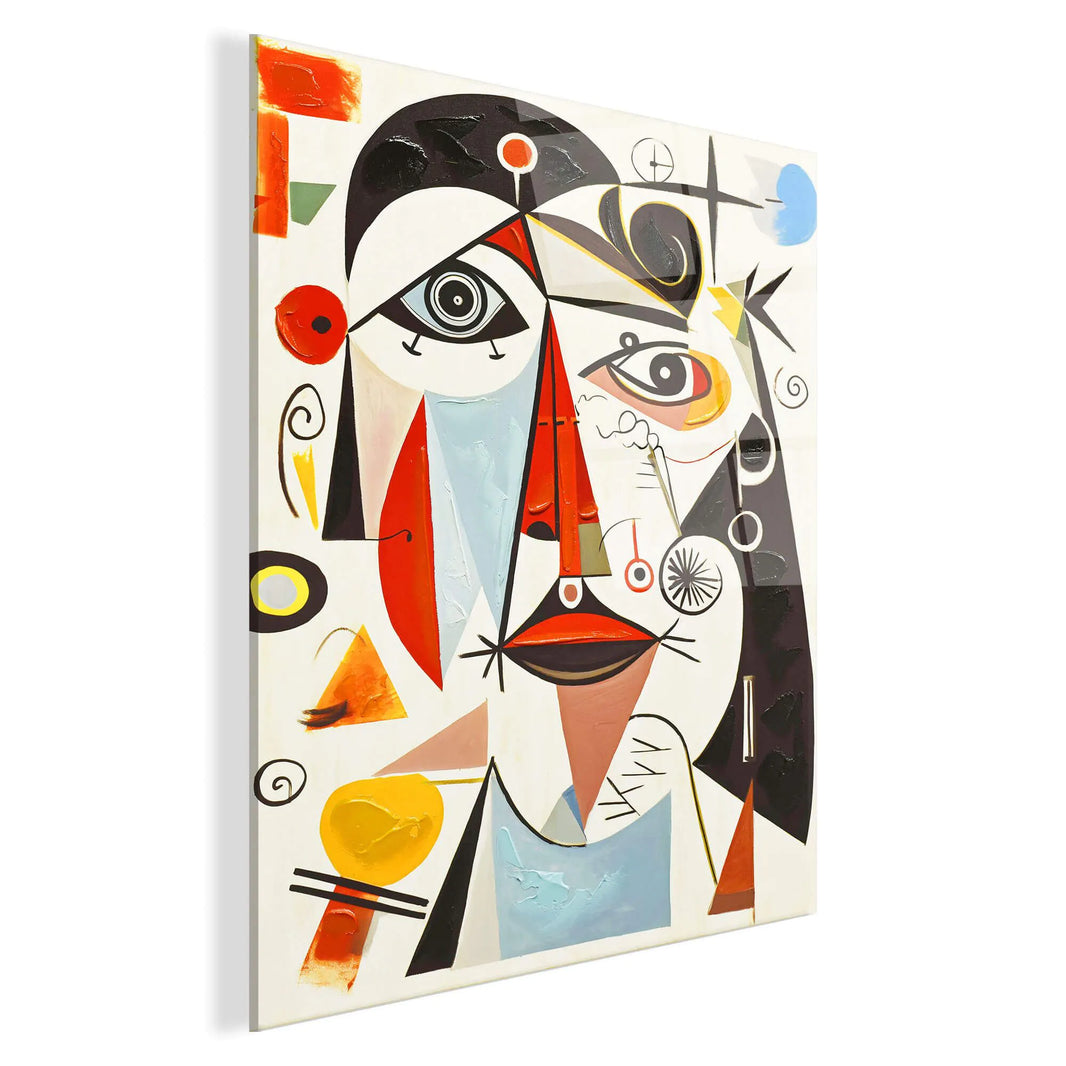 Detailansicht des Acrylbilds Hommage an Picasso 3 - Ein einzigartiges modernes Kunstwerk mit Tiermotiven, perfekt für die Verschönerung von Wohn- oder Arbeitsräumen.