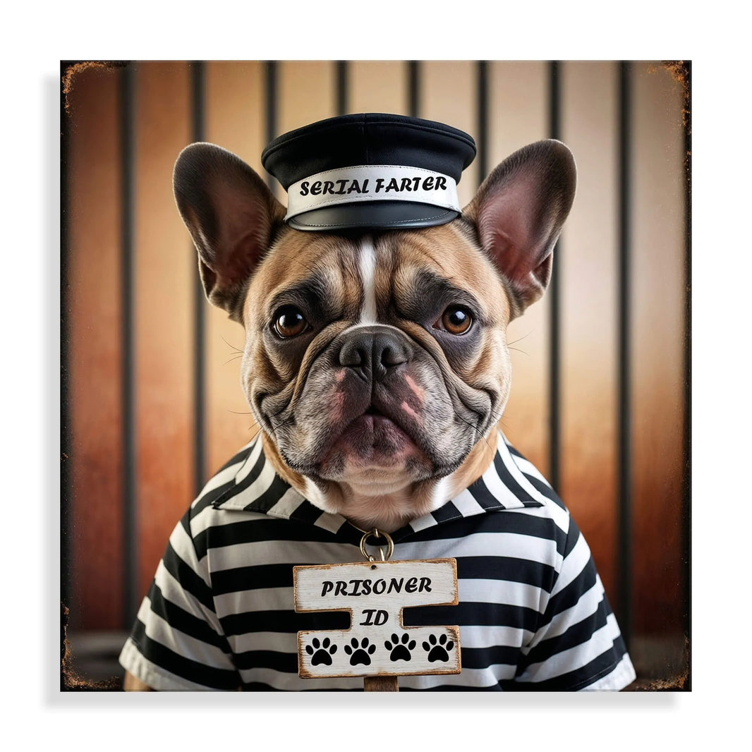 Modernes Acrylbild Französische Bulldogge Galeotto - Glänzendes Methacrylat-Panel mit lebendigen Farben und modernem Design für stilvolle Wände