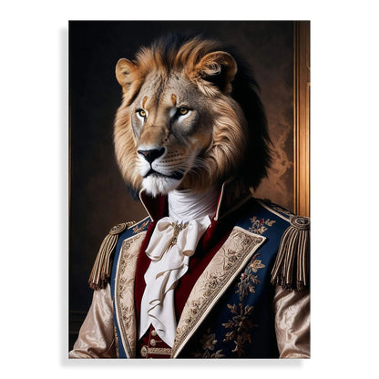 Acrylbild Löwe Noblesse Parade – Majestätische Darstellung eines Löwen auf hochwertigem Methacrylat-Finish für stilvolle Wohnräume.