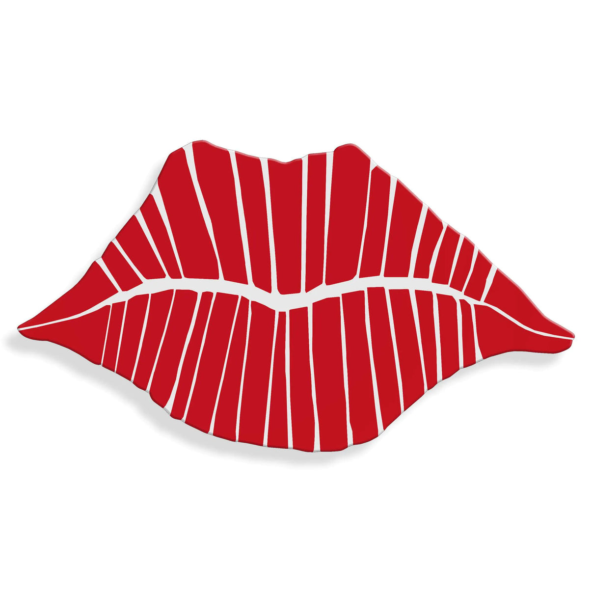 ES023 - Modernes Acrylgemälde Lippen in Rot auf Poliertem Methacrylat, exquisit hergestellt in Italien, sorgt für einen lebendigen Farbtupfer in jedem Raum.