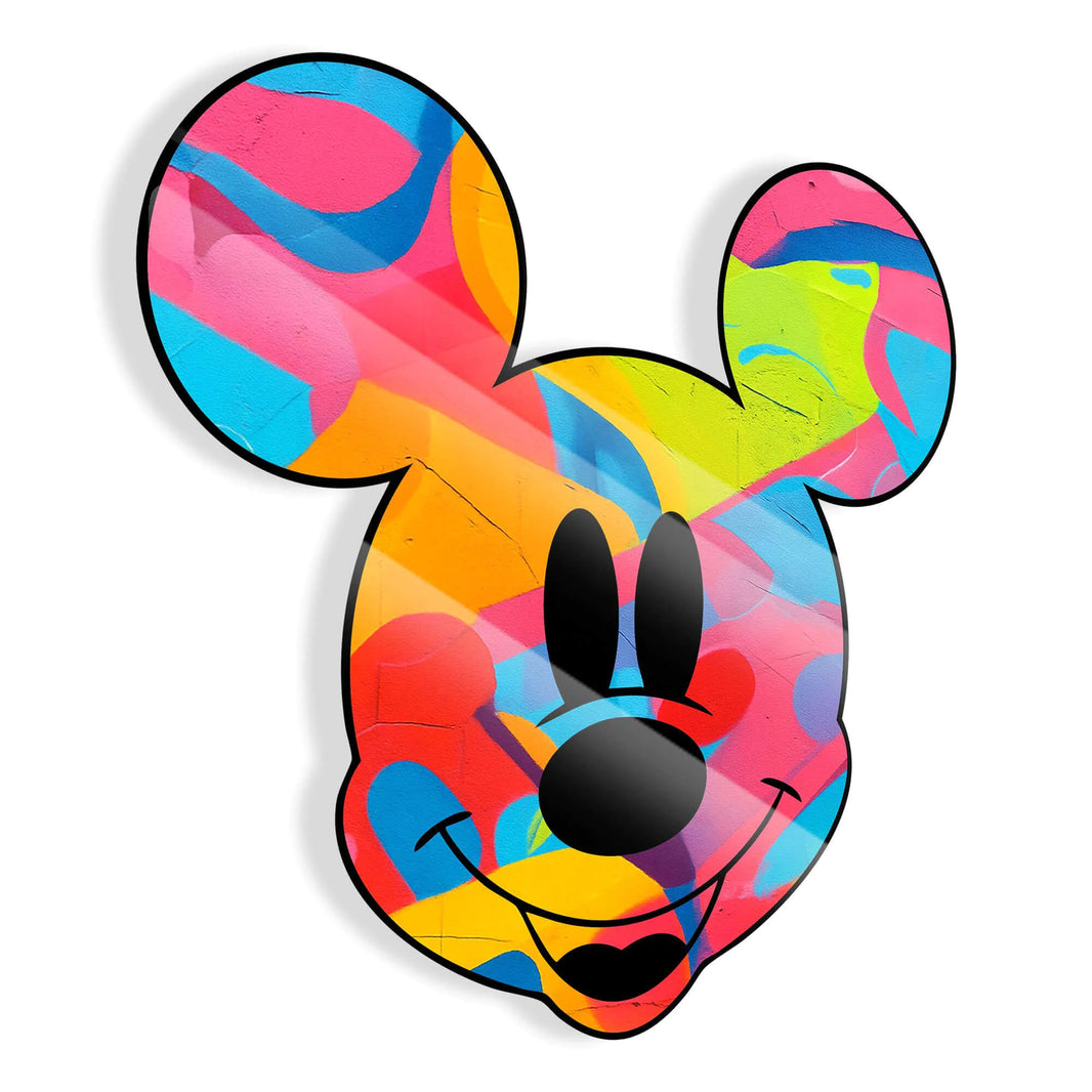 Detailaufnahme des Acrylgemäldes Petchymouse von Paolo & Edgar, das poliertes Methacrylat gekonnt nutzt, um zeitgenössisches Flair zu verleihen.