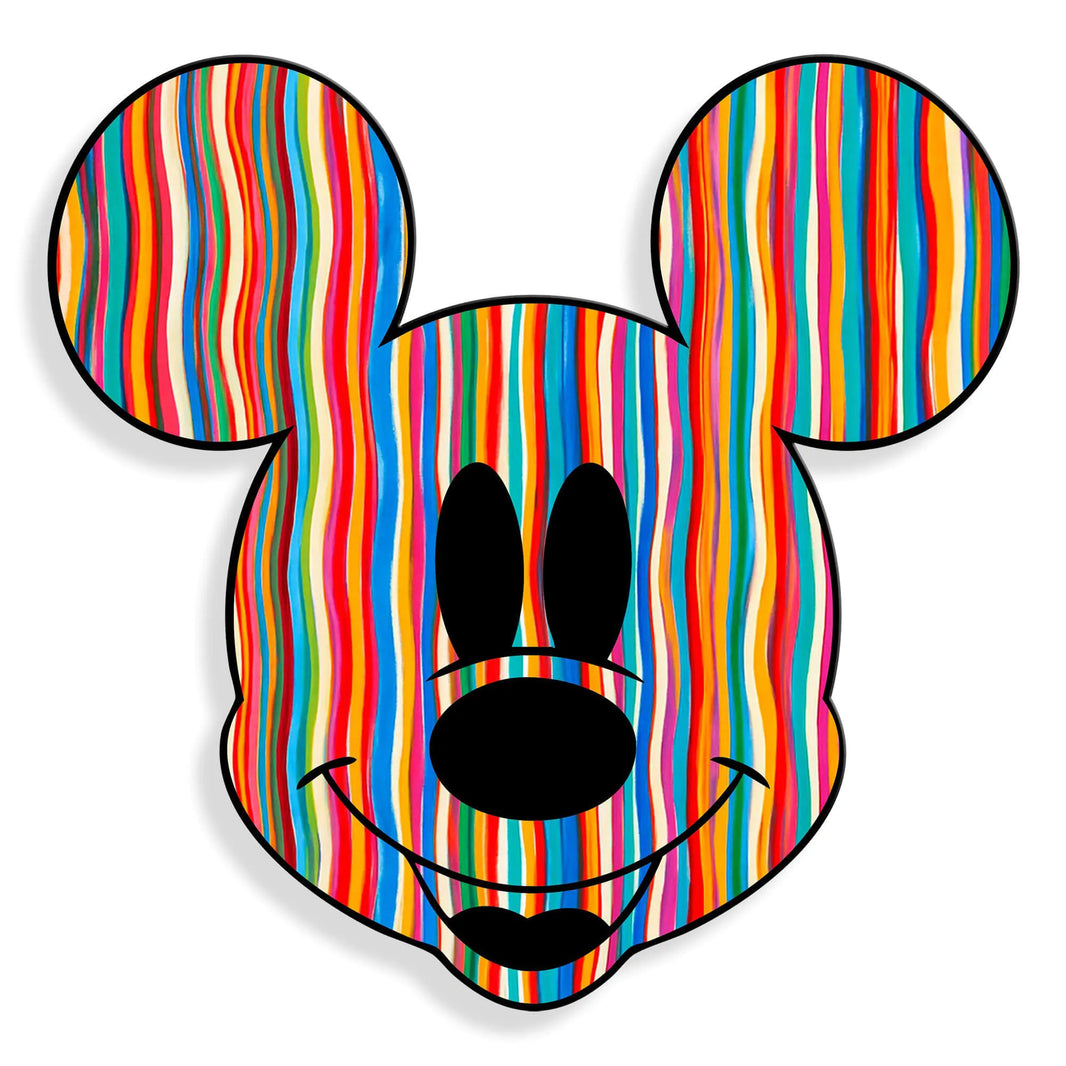 Acrylgemälde Strippymouse von Arte dal Mondo – Ein modernes, mehrfarbiges Kunstwerk, das stilvollen Flair in Ihr Zuhause bringt.