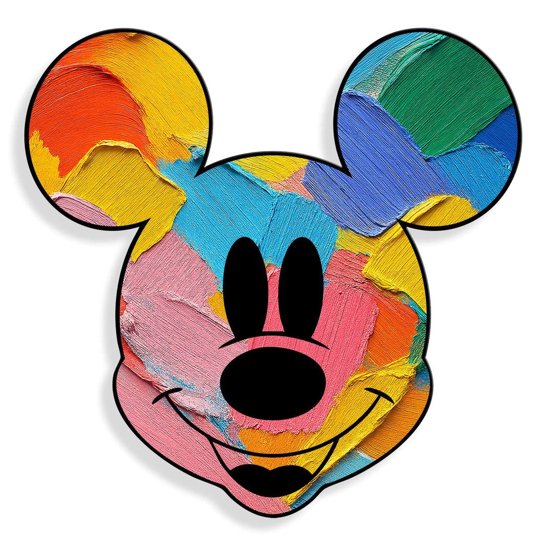 Acrylgemälde Brushymouse von Paolo & Edgar – modernes figuratives Kunstwerk, hergestellt in Italien, gibt jedem Raum Eleganz. Erhältlich in zwei Größen, perfektes Design für zeitgenössische Innenräume.