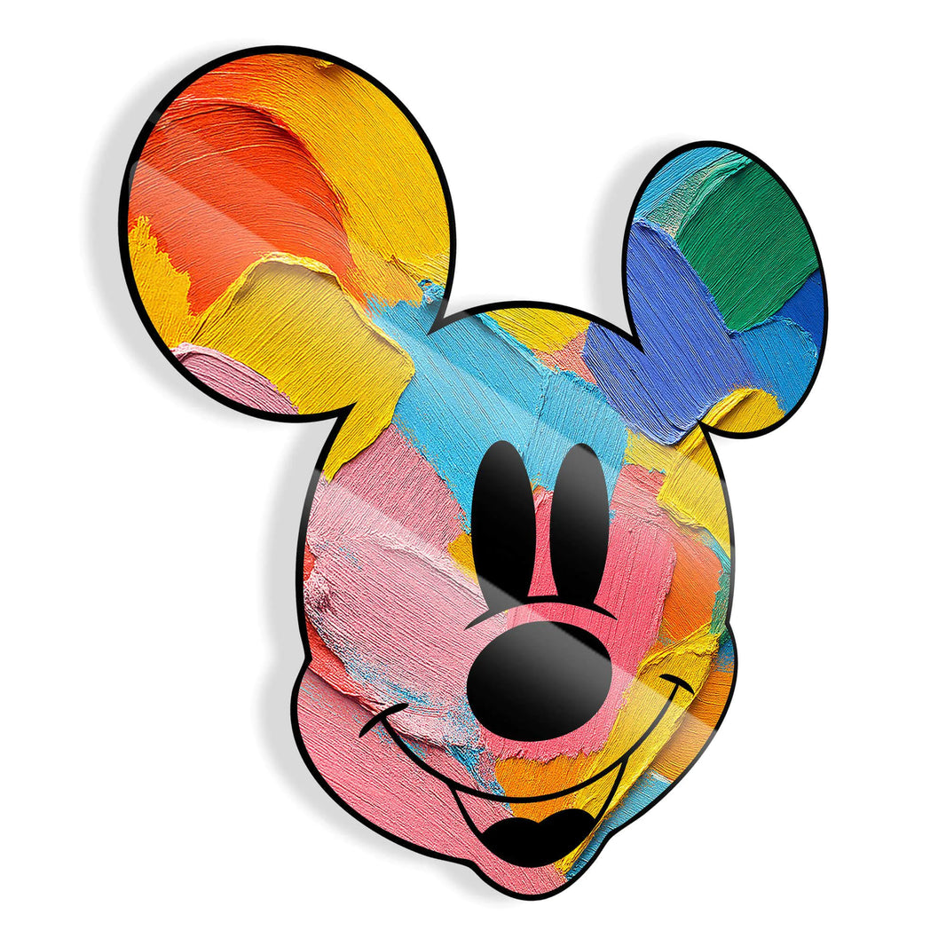 Acrylgemälde Brushymouse von Paolo & Edgar, modernes figuratives Kunstwerk Made in Italy, das mit brillanten Farben und poliertem Methacrylat auf einem speziell geformten Panel beeindruckt.