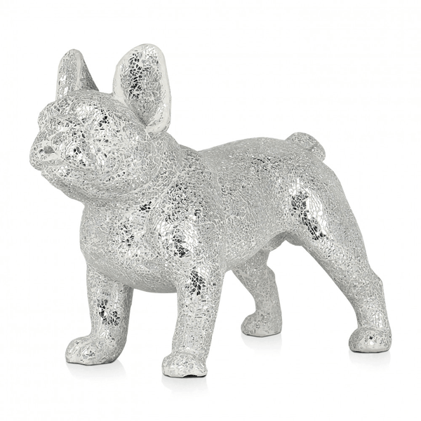 Französische Bulldogge. Designer-Skulptur aus gebrochenem Glas - Designerobjekte.com