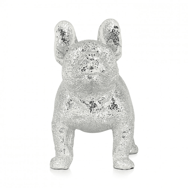 Französische Bulldogge. Designer-Skulptur aus gebrochenem Glas - Designerobjekte.com