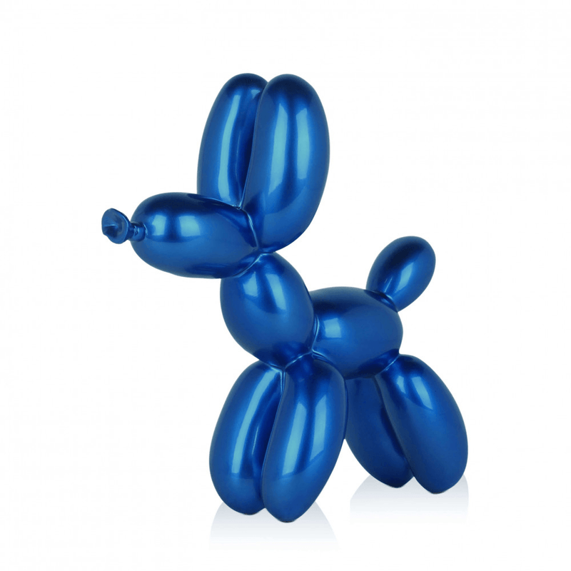 Kleiner Ballonhund mehrfarbig. Skulptur Pop Art aus Harz und Wassertransferdekor - Designerobjekte.com