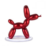 LED-Lampe Ballonhund rot. 27 x 29 x 17 cm. LED-Tischlampe Skulptur Pop Art aus Harz Metalleffekt - Designerobjekte.com