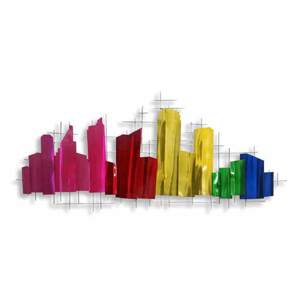 Metallgemälde Skyline. Handgefertigte Wanddekoration - Designerobjekte.com