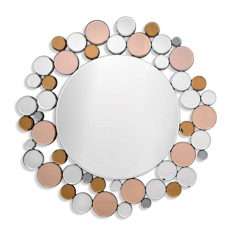 Moderner runder Spiegel mit Kreisrahmen - Designerobjekte.com