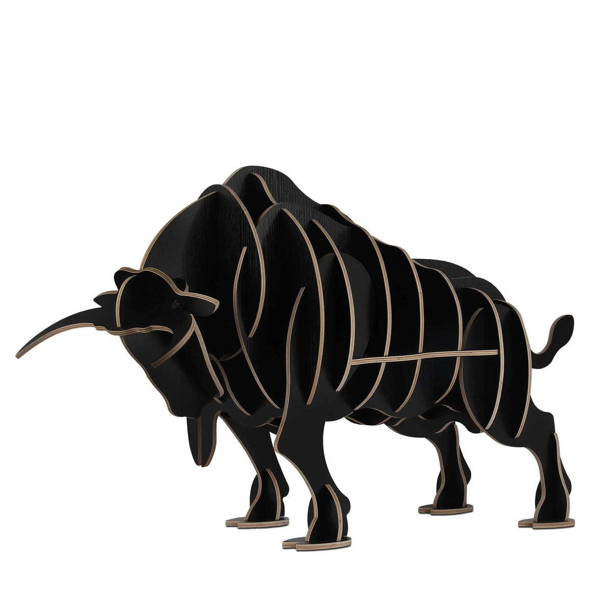Büchertisch Schwarzer Stier - elegantes schwarzes MDF Möbelstück, 63 x 115 x 35 cm, ideales Bücherregal und dekoratives Element