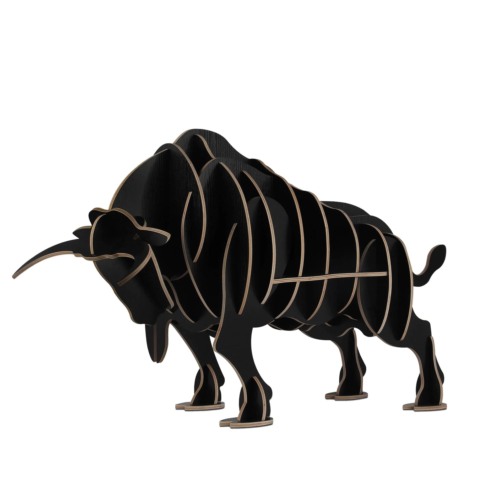 Büchertisch Schwarzer Stier - elegantes schwarzes MDF Möbelstück, 63 x 115 x 35 cm, ideales Bücherregal und dekoratives Element
