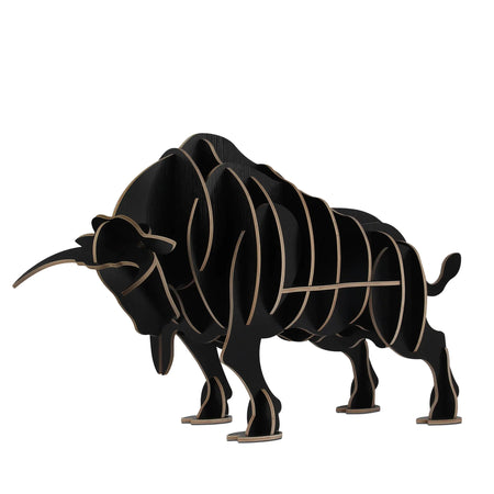 Büchertisch Schwarzer Stier - elegantes schwarzes MDF Möbelstück, 63 x 115 x 35 cm, ideales Bücherregal und dekoratives Element