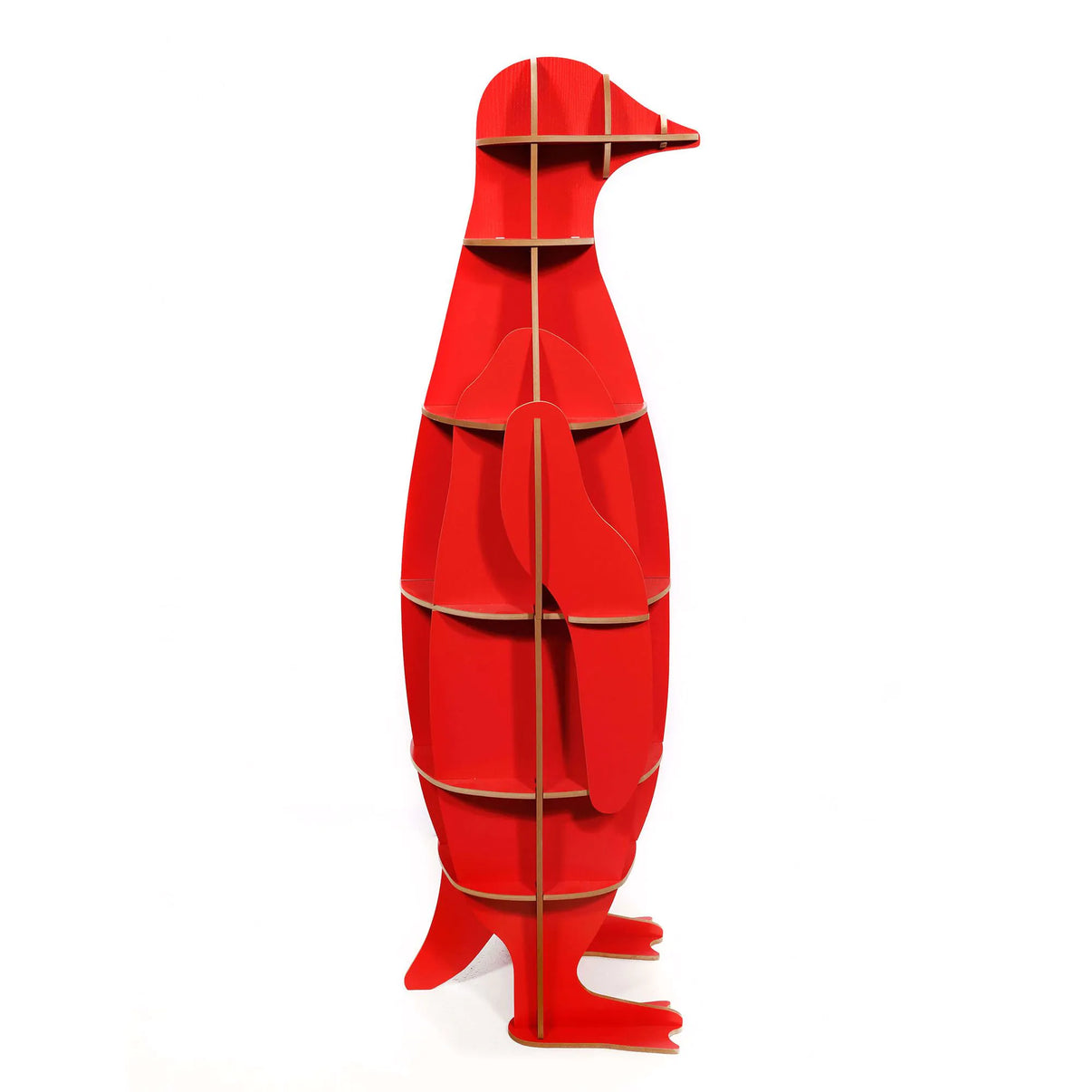 Bücherregal Pinguin im nordischen Stil, spielerisches Design für die stilvolle Präsentation von Büchern und Spielzeug.