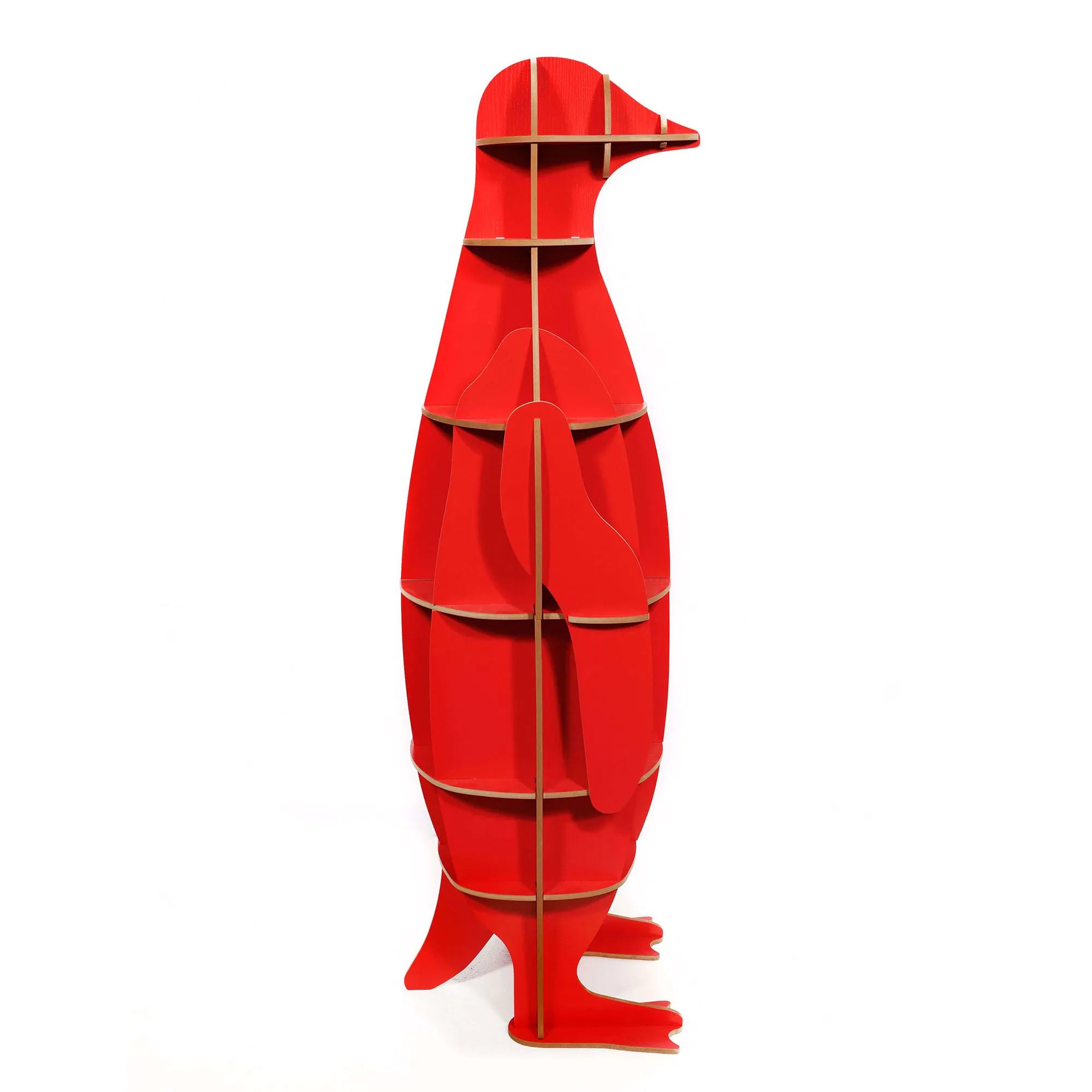 Bücherregal Pinguin im nordischen Stil, spielerisches Design für die stilvolle Präsentation von Büchern und Spielzeug.
