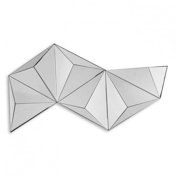 Origami. Großer dekorativer moderner Design-Wandspiegel auf MDF-Träger - Designerobjekte.com