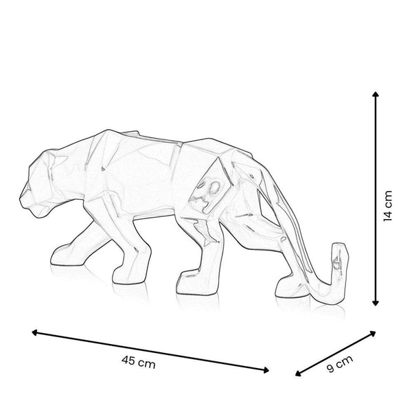 Panther. Facettierte moderne Skulptur aus Harz - Designerobjekte.com