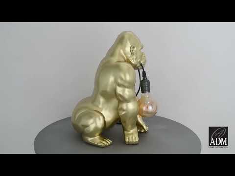 Video zur Designer Tischlampe Affe Orang Utan.