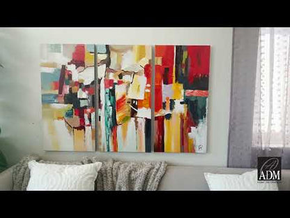 Tris – Handgemaltes, mehrfarbiges Graffiti-Gemälde auf Leinwand (80 x 120 cm)