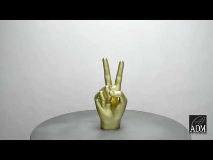Moderne Figurative Skulptur "Sieg Gold". Hochwertiges Kunstharz. Mit Einzigartigem Metalleffekt. Stilvolles Dekorationselement.