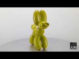 Kleiner Ballonhund mehrfarbig. Skulptur Pop Art aus Harz und Wassertransferdekor