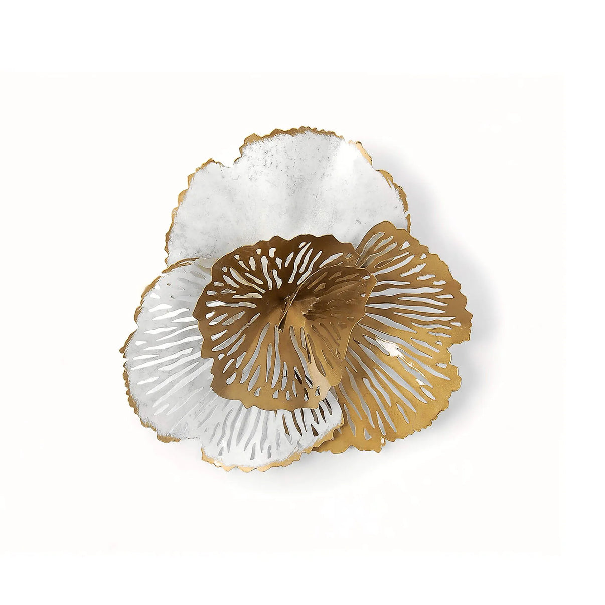 Handgefertigte Wandskulptur: Perforierte Blumen in Gold und Silber – Stilvolle Dekoration für jedes Zuhause, die Persönlichkeit und Eleganz ausstrahlt