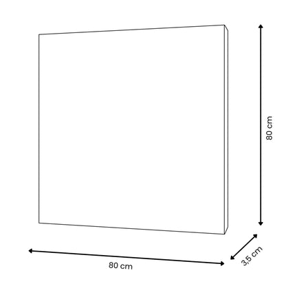3D Texturiertes Vintage Druckbild Mit Schmetterlingen von Paolo Rossini – Moderner Stil, Skizze der Maßen 80x80 cm der Leinwand, ideal für Kunstliebhaber.