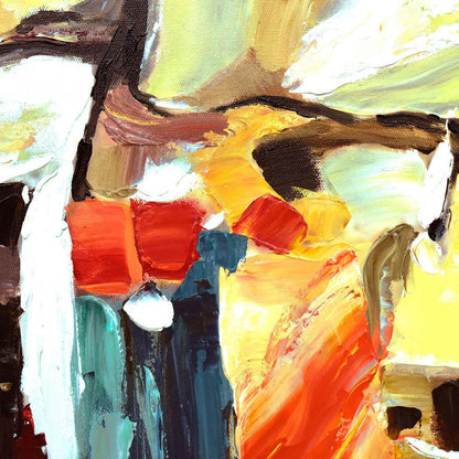 Detailansicht des handgemalten Graffiti-Gemäldes "Tris", mehrfarbiges Kunstwerk mit lebendigen Acrylfarben und einzigartigen Texturen.