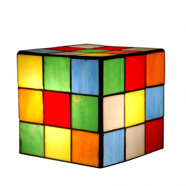 Designer Tiffany Würfel Lampe Nachttischlampe Kubus Rubik