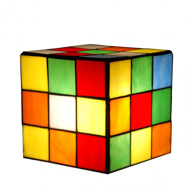 Designer Tiffany Würfel Lampe Nachttischlampe Kubus Rubik