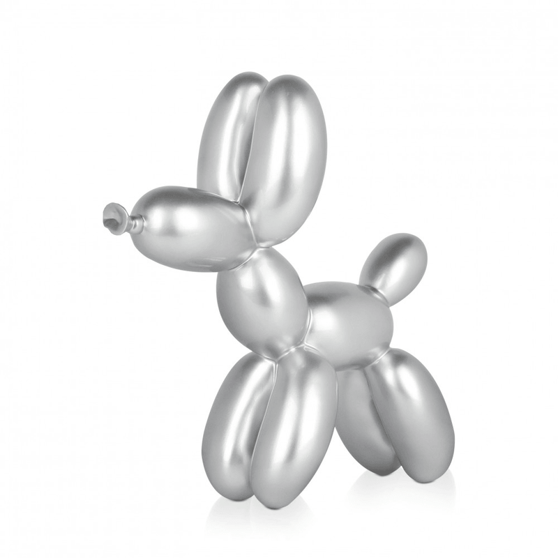 Kleiner Ballonhund mehrfarbig. Skulptur Pop Art aus Harz und Wassertransferdekor - Designerobjekte.com